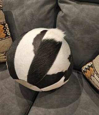 Co-Rhonda Hair on Hide Ball Pillow