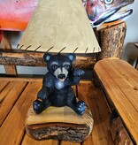 MCE Industries Carved Animal Lamp with Shade