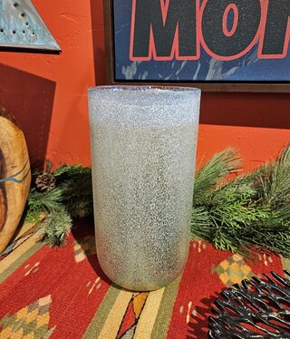 Melrose Frosted White 10.5H Candle Holder