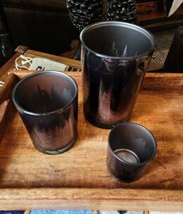 Melrose Pine Tree SMOKEY 4.5H Candle Holder