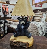MCE Industries Carved Animal Lamp with Shade