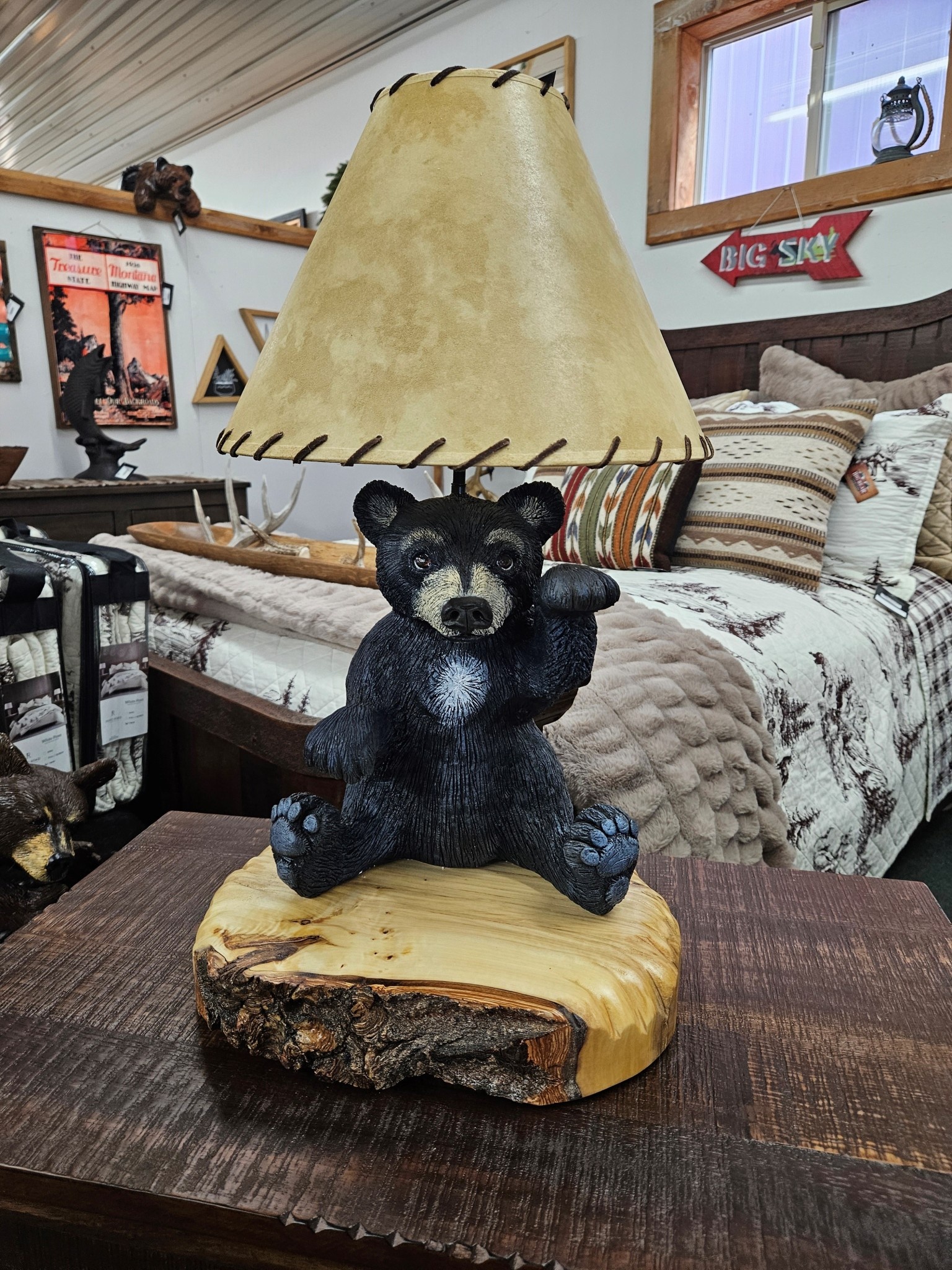 MCE Industries Carved Animal Lamp with Shade