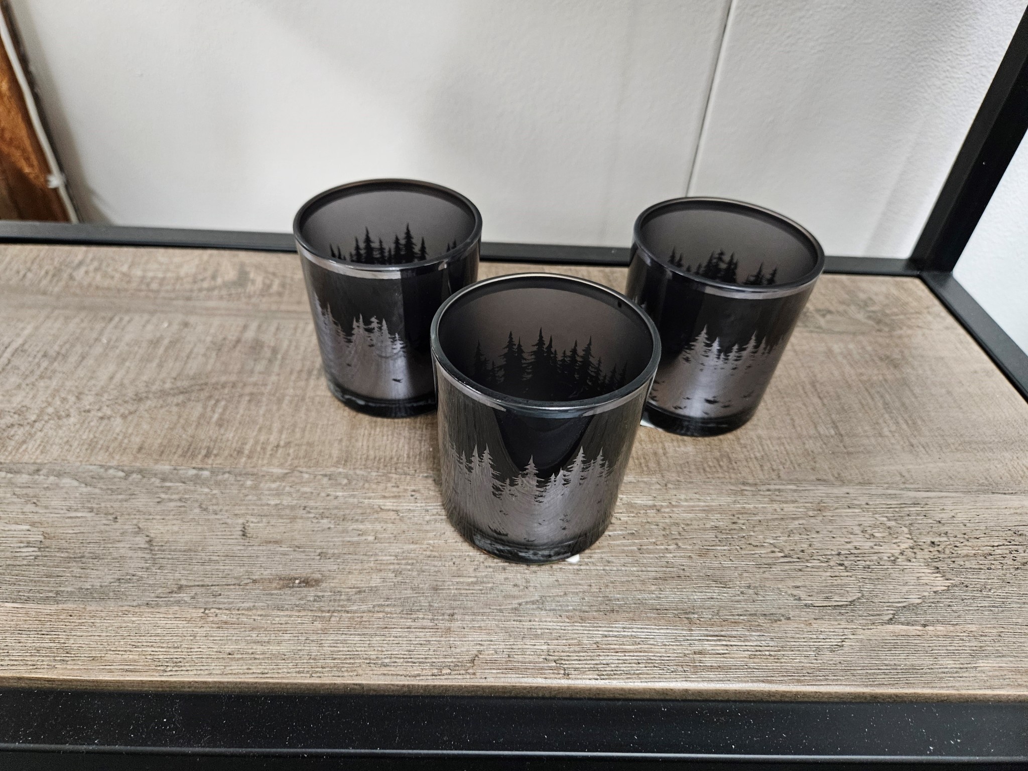 Melrose Pine Tree Votive Candle Holder-SMOKEY