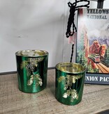 Melrose Green Pinecone 2.5Dx3H Candle Holder-SMALL