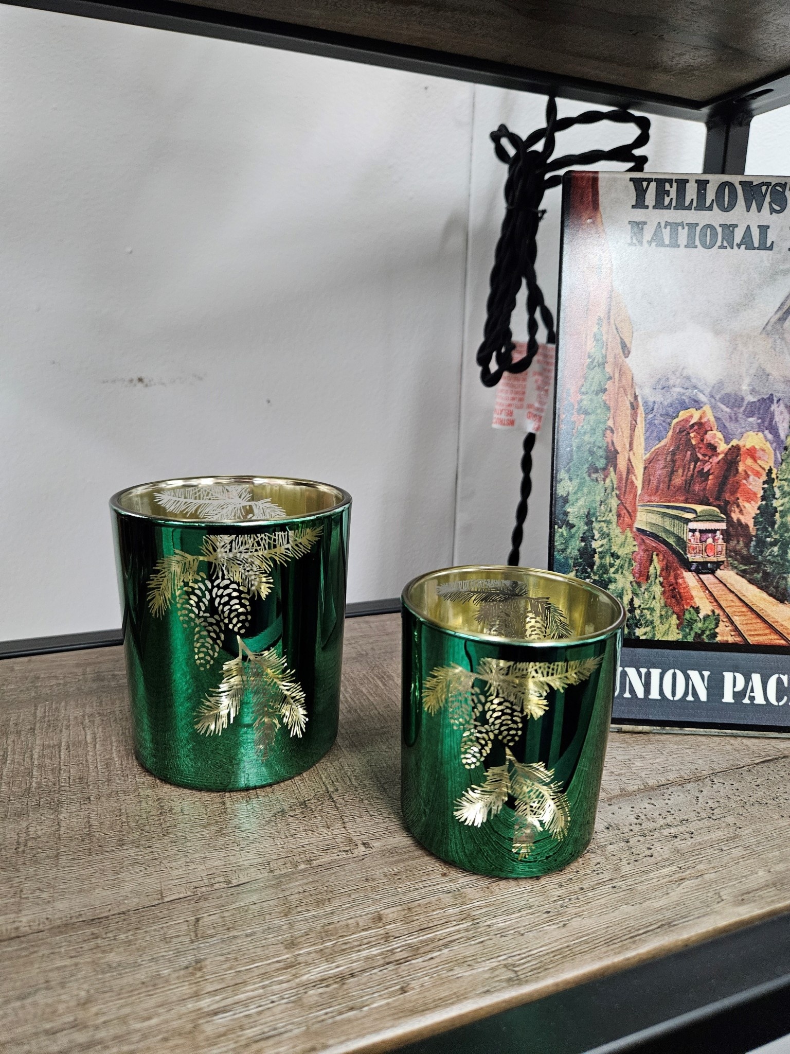 Melrose Green Pinecone 2.5Dx3H Candle Holder-SMALL