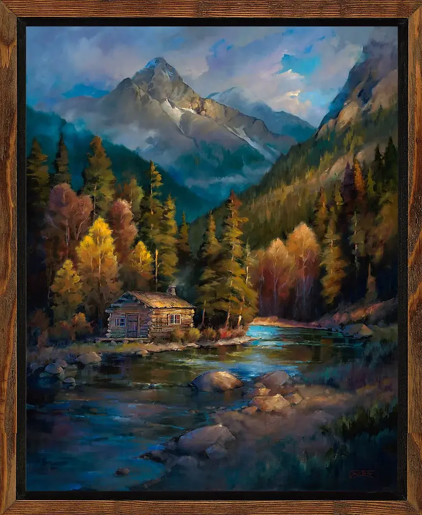 Colt Idol Glacier Getaway, Framed 54x44 (Cabin)