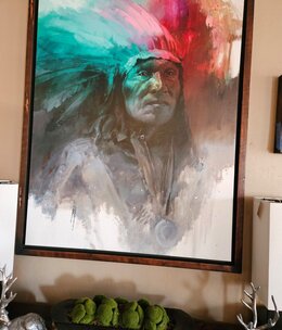 Colt Idol "Heart and Soul", Framed 64x52 (Native American)