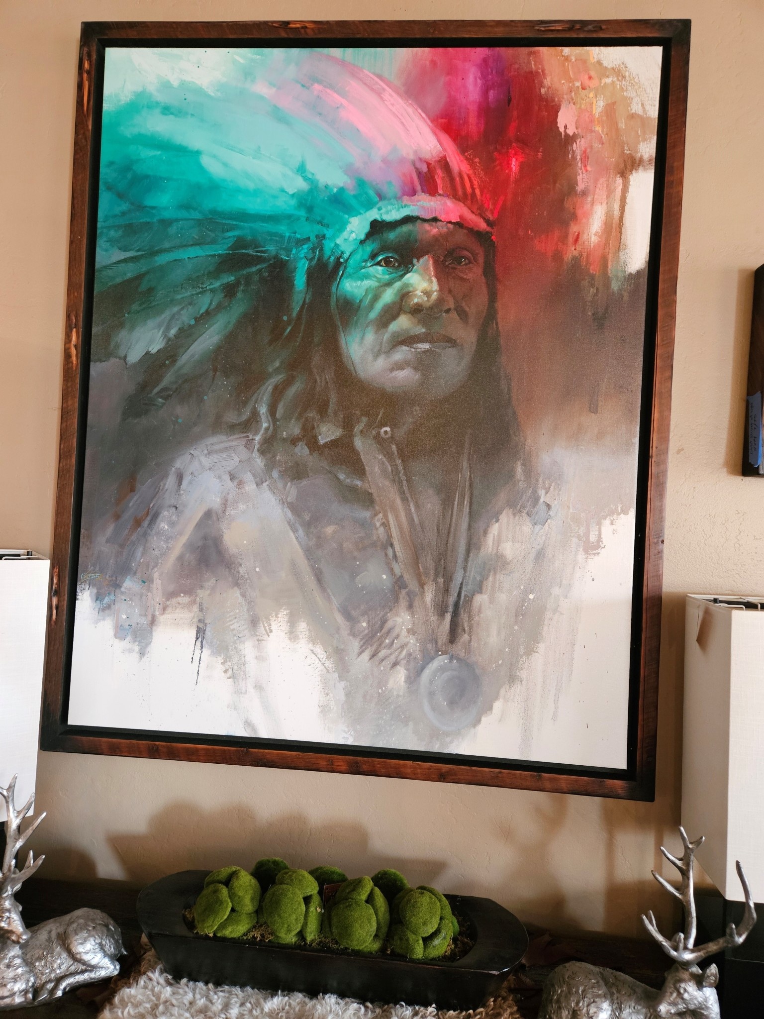 Colt Idol "Heart and Soul", Framed 64x52 (Native American)