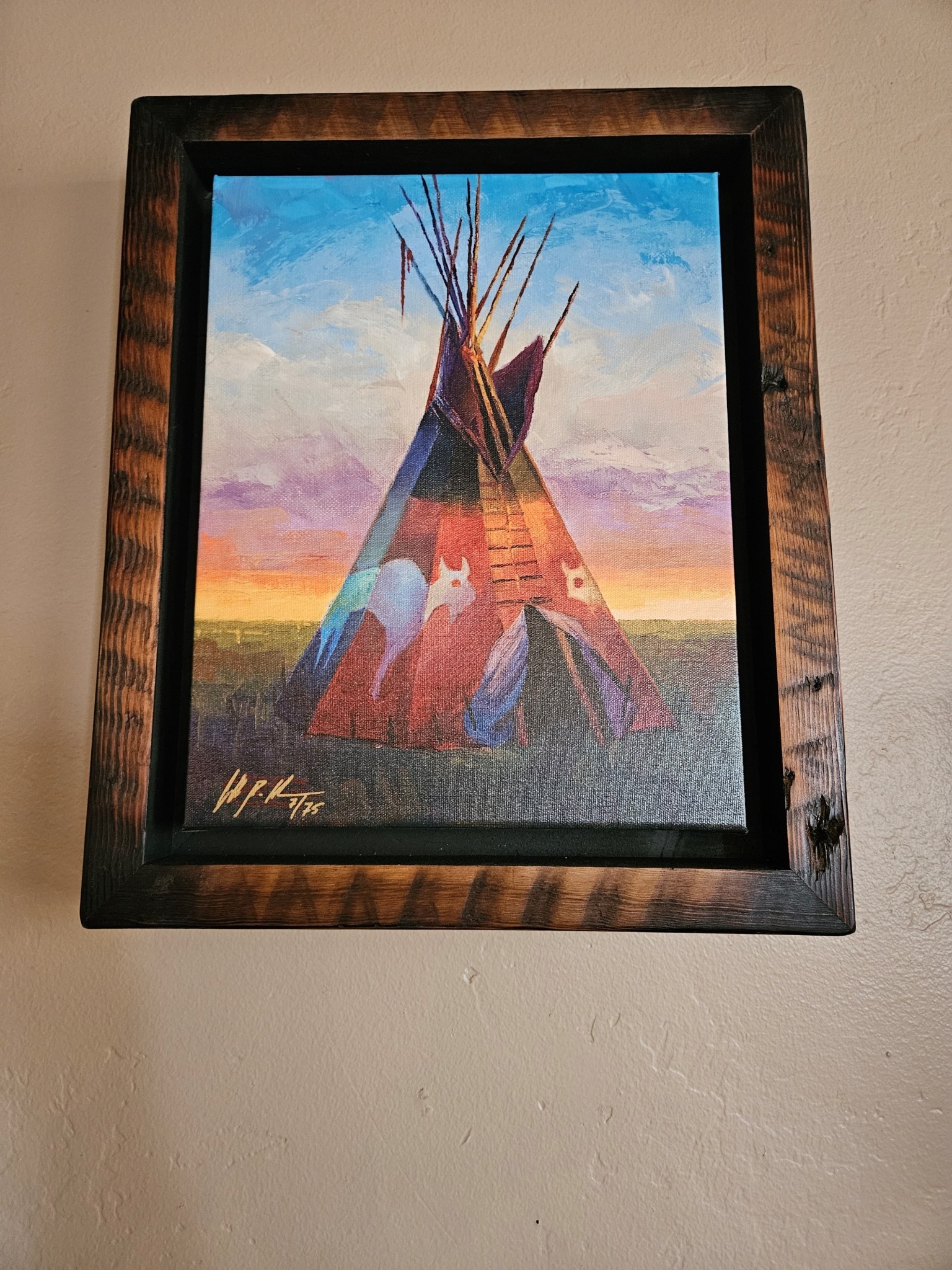 Colt Idol Last Sliver of Light, Framed 18x15