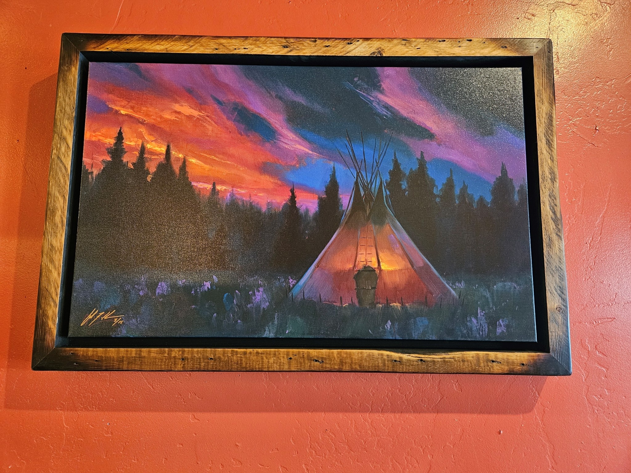 Colt Idol Fire in the Sky, Framed 24x36