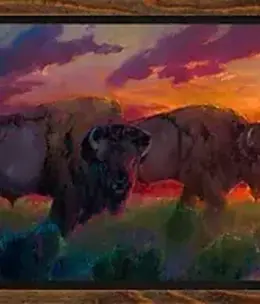 Colt Idol Prairie Kings, Framed 24x44 (Bison)