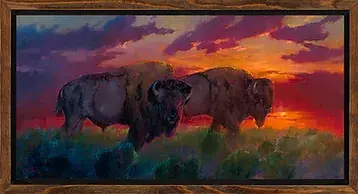 Colt Idol Prairie Kings, Framed 24x44 (Bison)