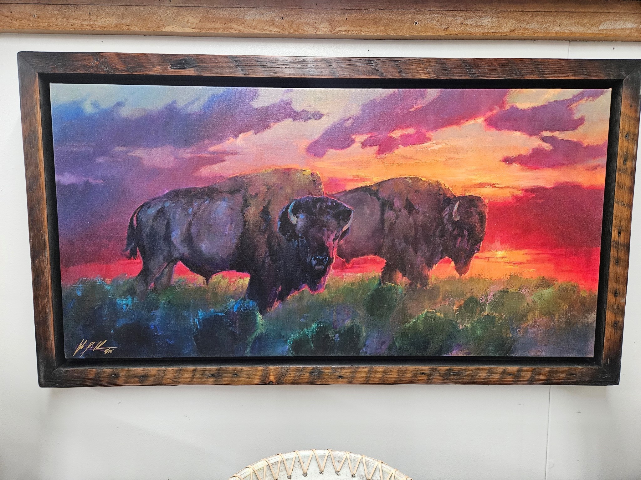 Colt Idol Prairie Kings, Framed 24x44 (Bison)