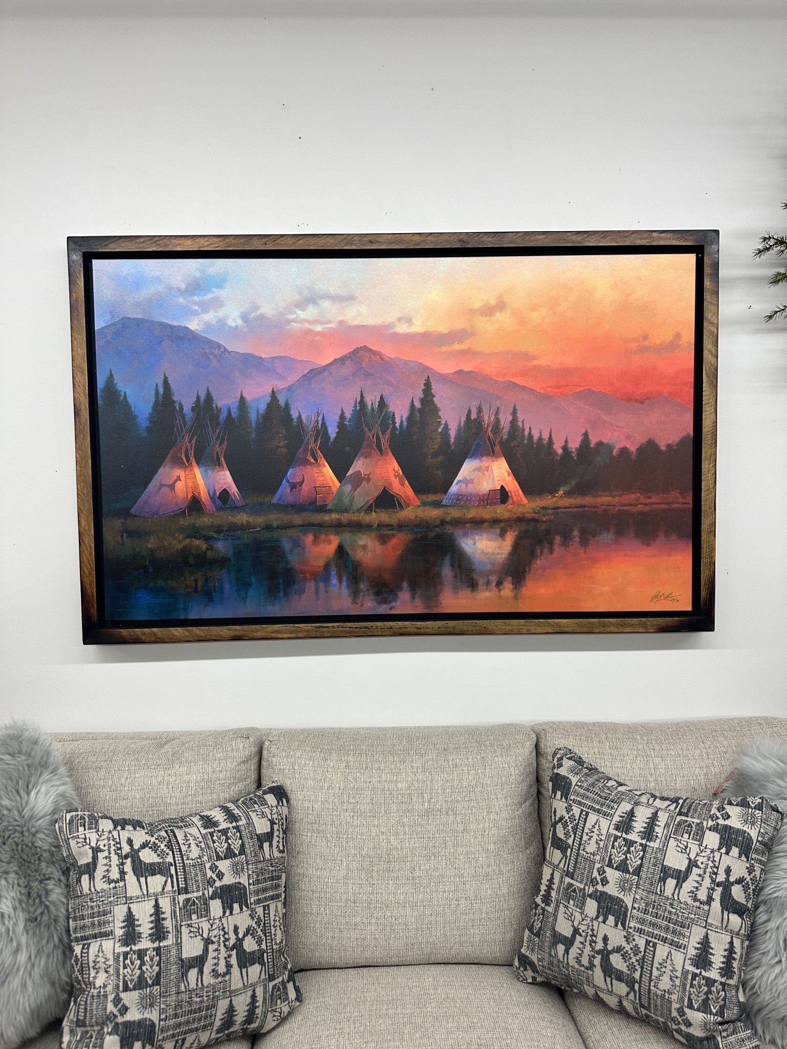 Colt Idol "Stillwater Sundown" Framed 64W x 40H