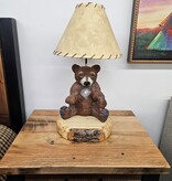 MCE Industries Carved Animal Lamp with Shade