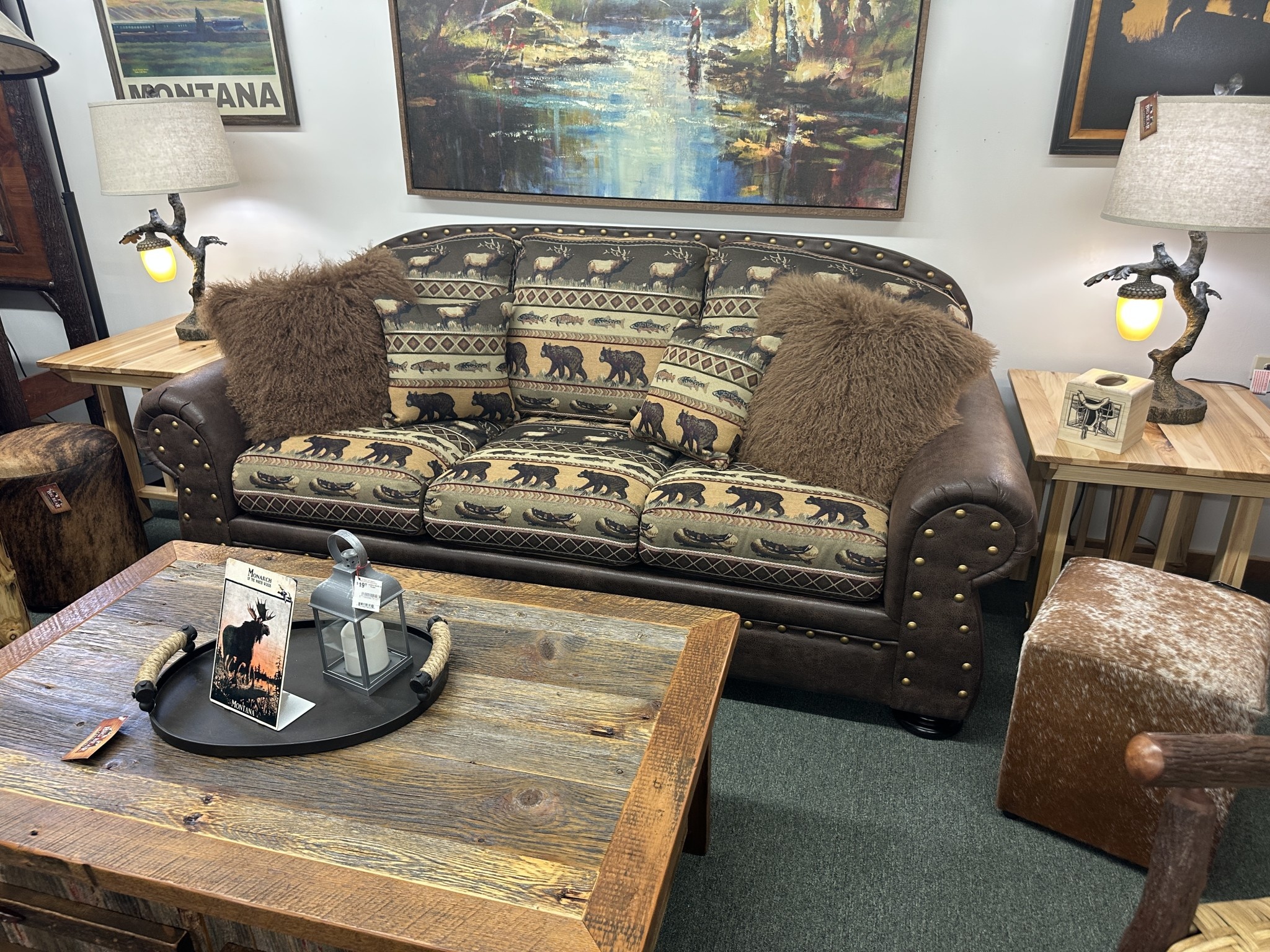 IMF 1054-70 Arizona Sofa (2fabric) 90L x 39H x 39D