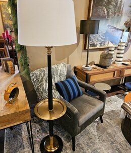 Crestview Claiborne Floor Lamp w/Tray, 65.5H