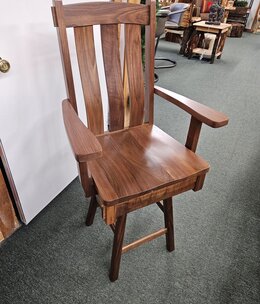 Green Gables Superior Mission Swivel Counter Stool w/Arm (Walnut)