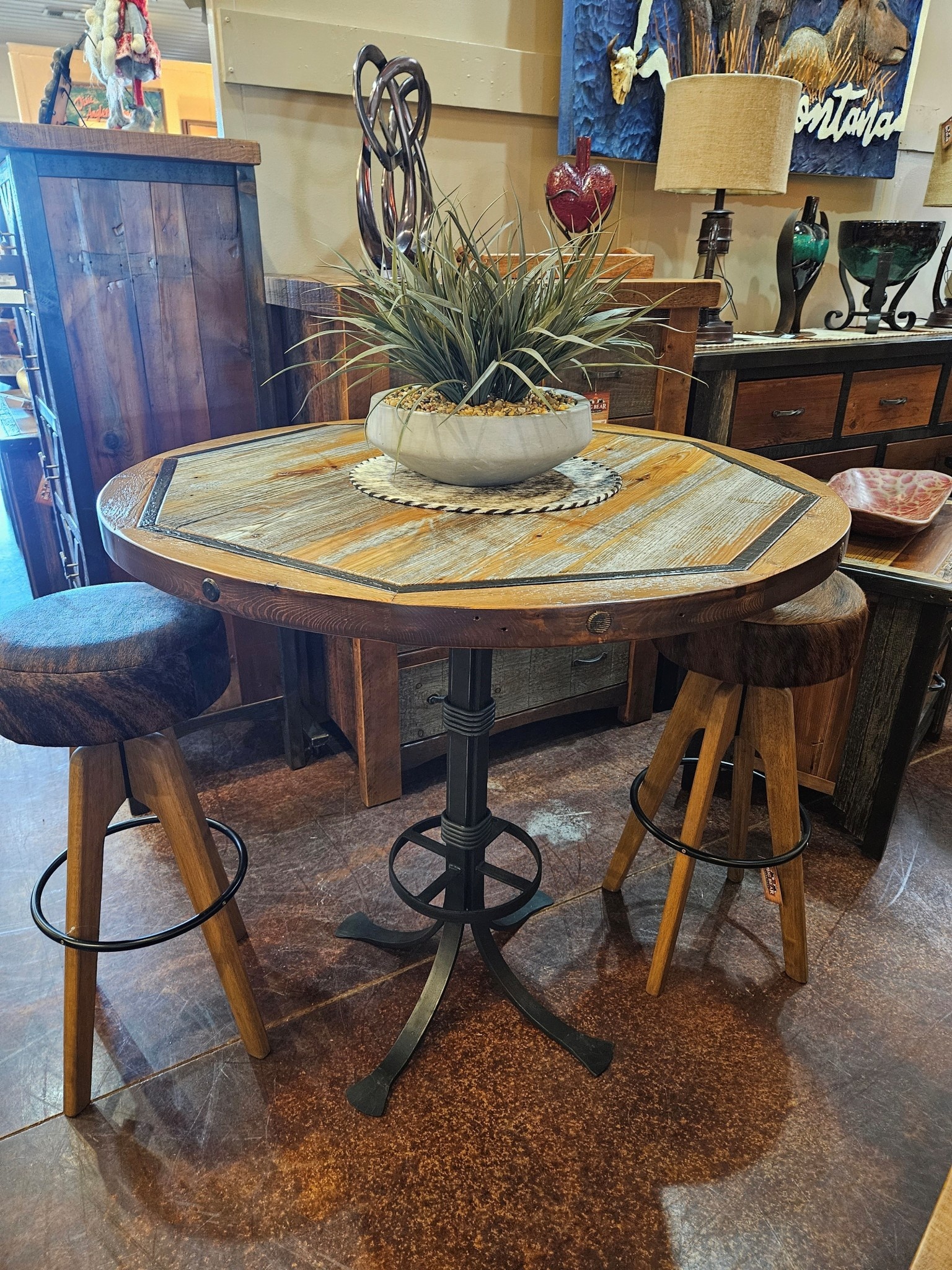 Green Gables Red River Deadwood 42" BAR Table 40.5"H