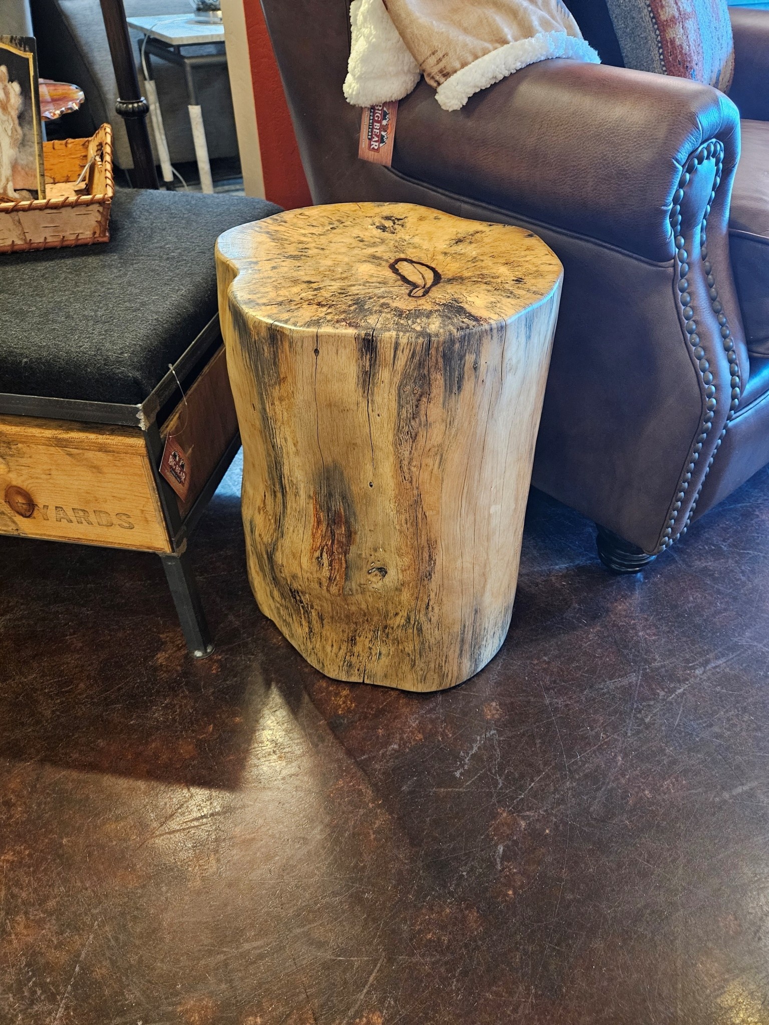 Uttermost Habitat Accent Stool/Table, Natural 20H