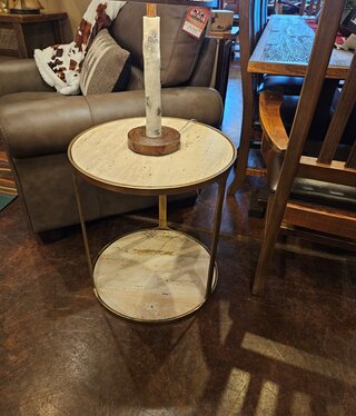 Uttermost Clench Side Table 21Diam x 23H