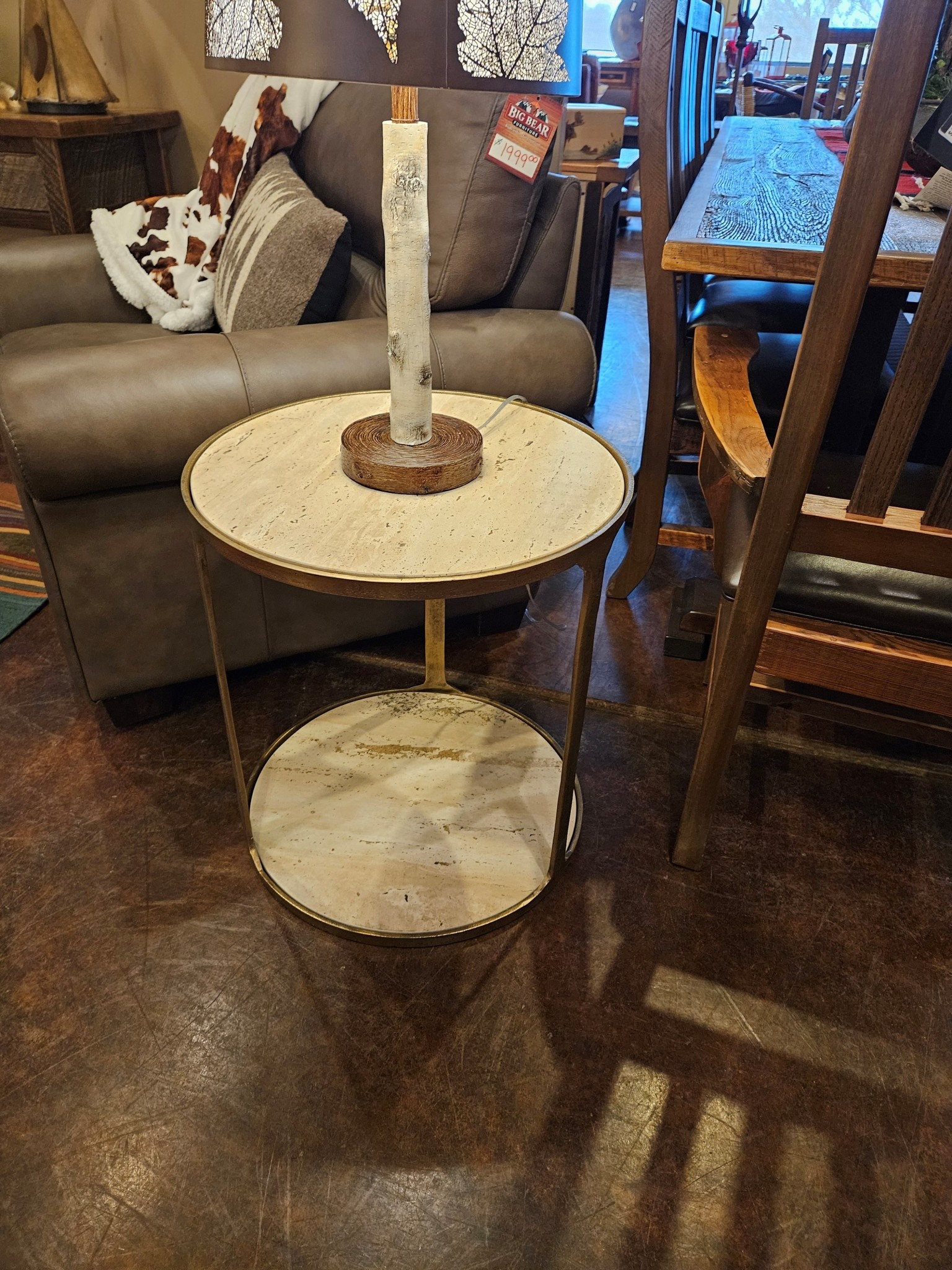 Uttermost Clench Side Table 21Diam x 23H