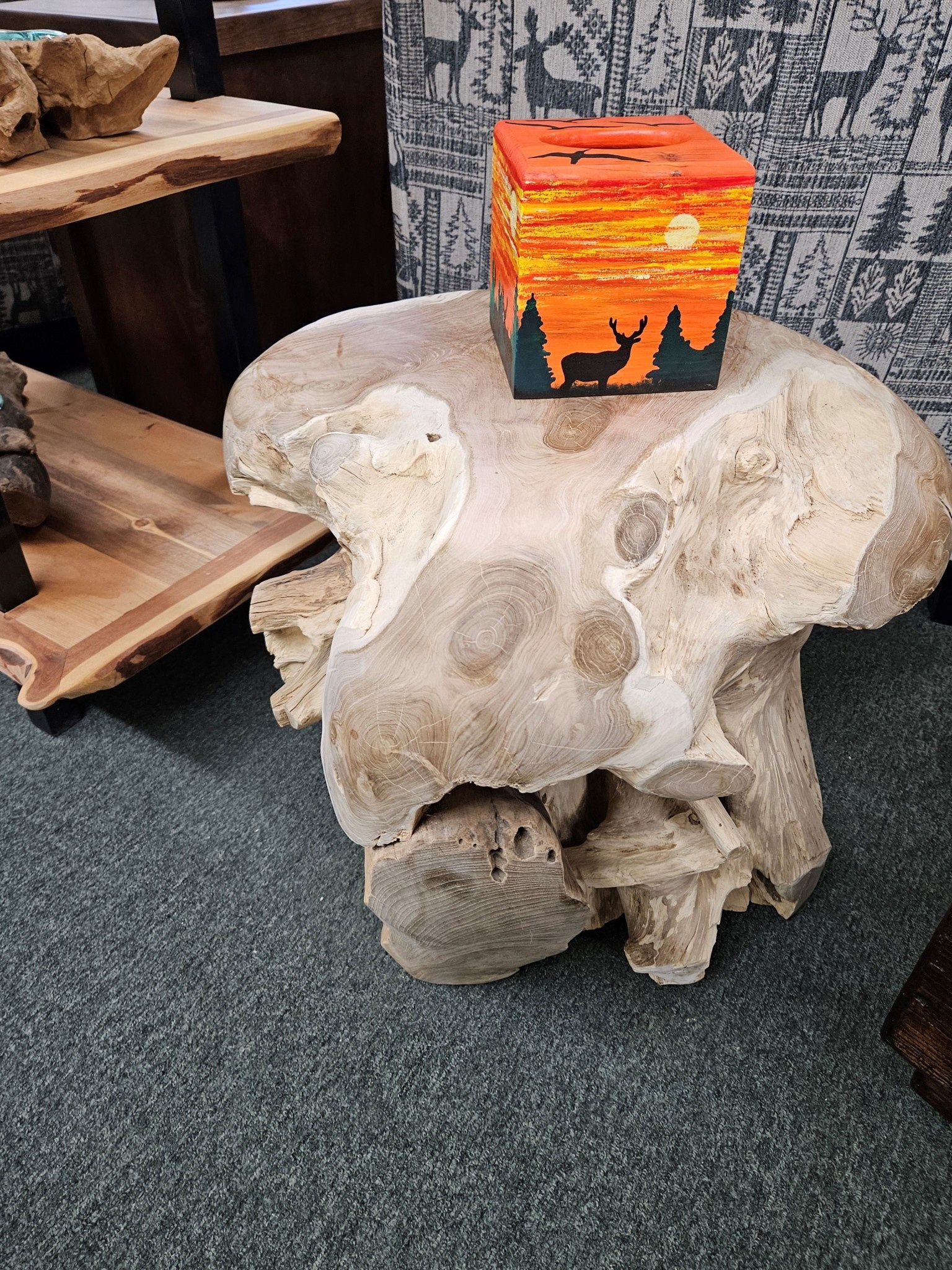 Uttermost Sola Teak Side Table 25Diam x 18H (approx)