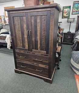 Urban Barnwood Kimberley Armoire 63H x 22D x 43W
