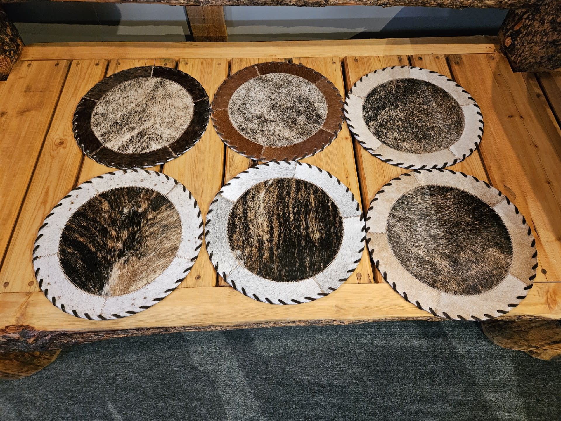 Gaucho Cowhide 12" Round Placemat
