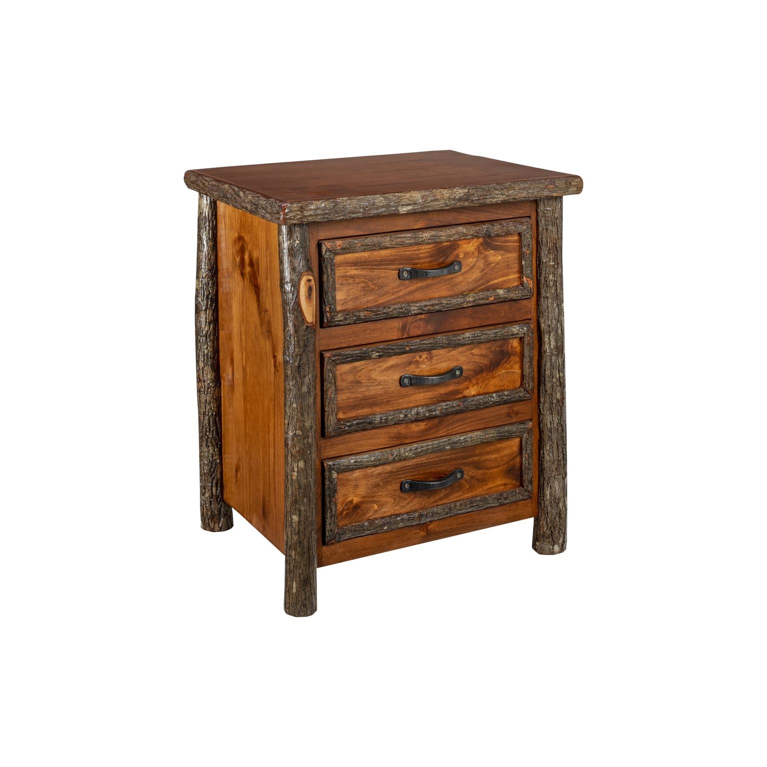 Green Gables New West Red Lodge 3Dwr Nightstand 28Hx24Wx20D