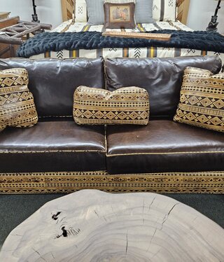 Green Gables Heritage Sepia  Sofa 36H x 81W x 39D**