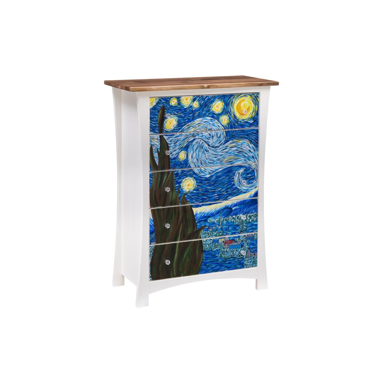 Green Gables Starry Night 5 Dwr Chest 53.5H x 40W x19D