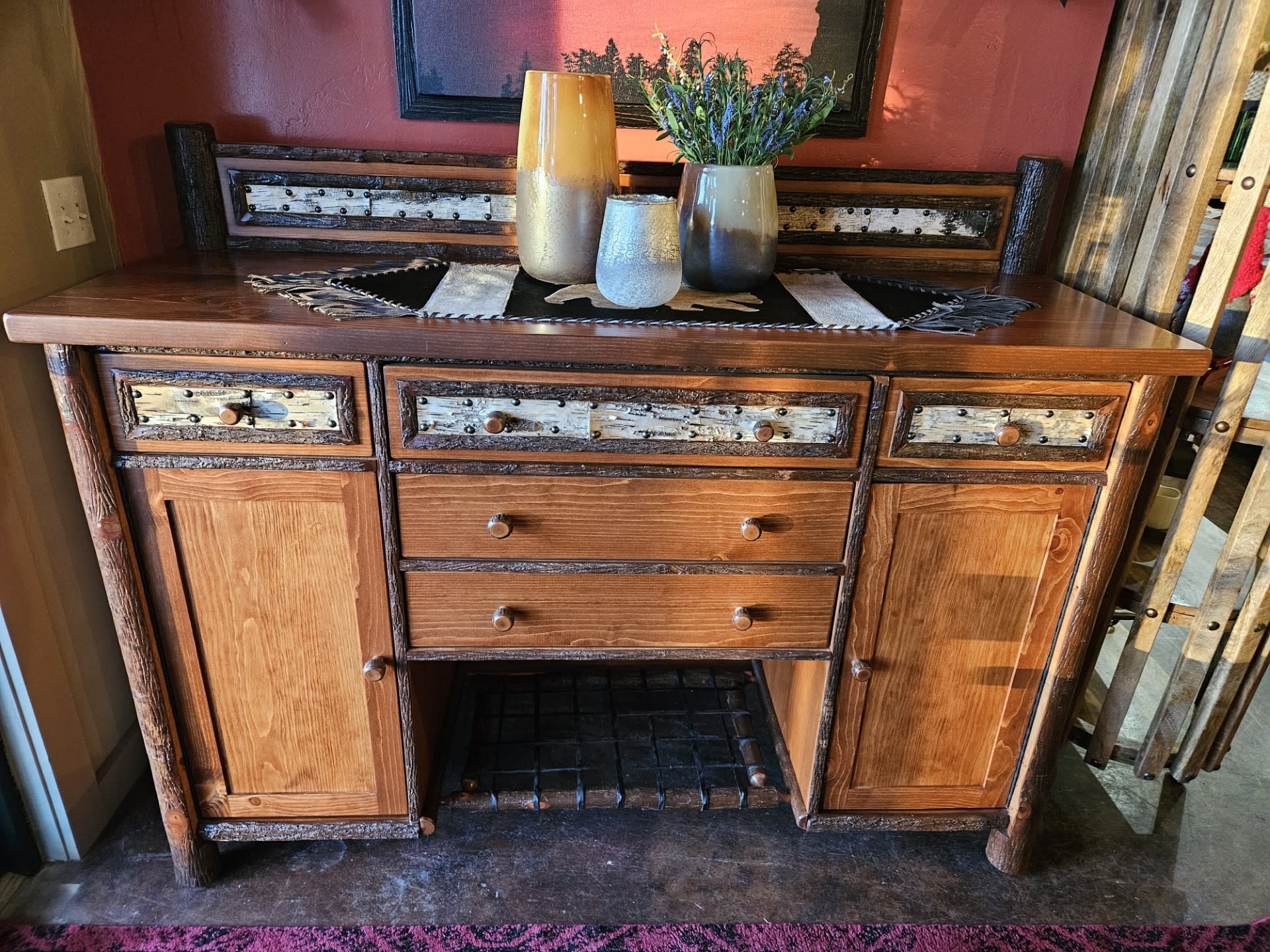 Old Hickory Woodland Sideboard 62W x 22D x 40H