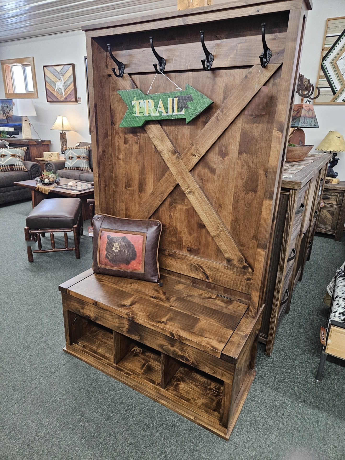 MCE Industries BBF Custom Hall Tree/Bench
