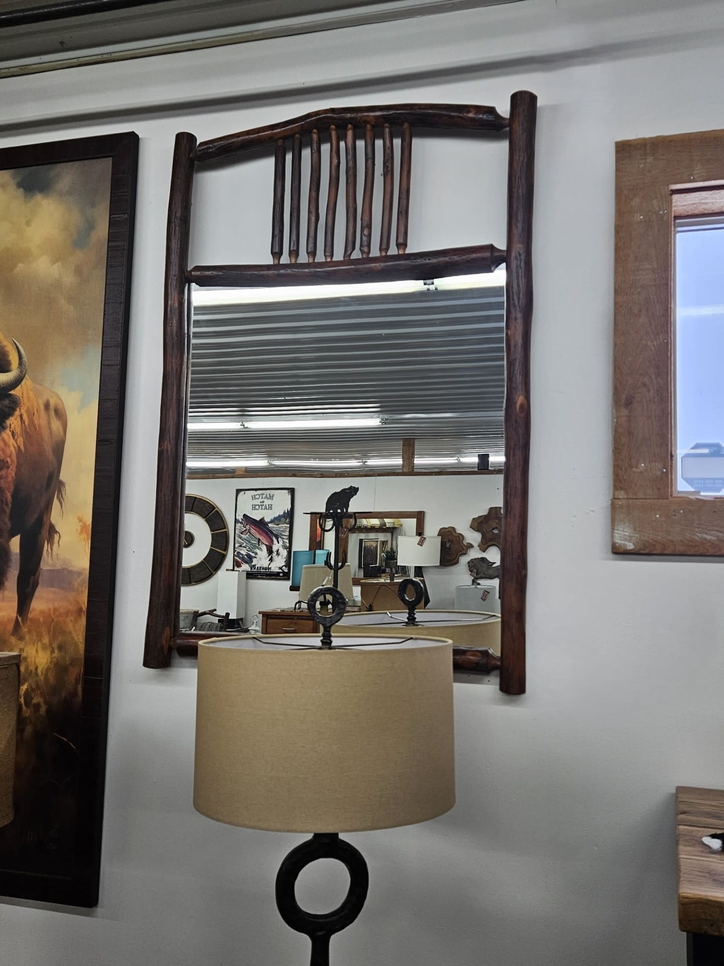 Yellowstone Yellowstone Gallatin Valley Spindle Mirror 42Hx 30W