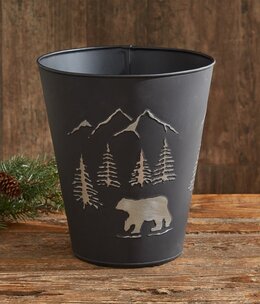Park Design Black Bear Wastebasket
