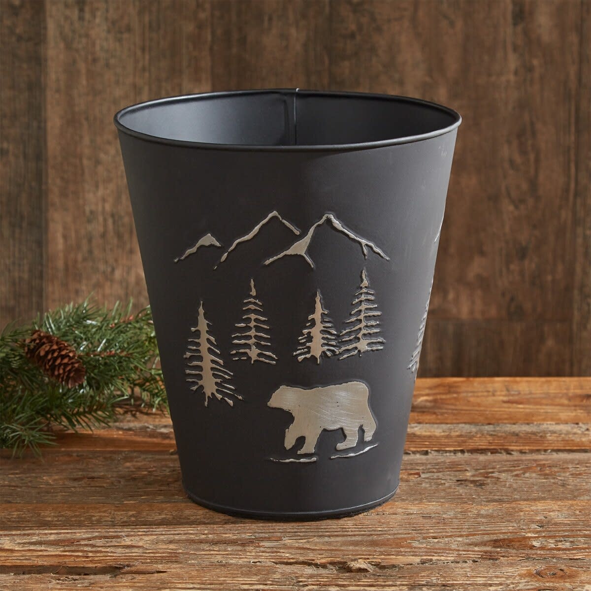 Park Design Black Bear Wastebasket