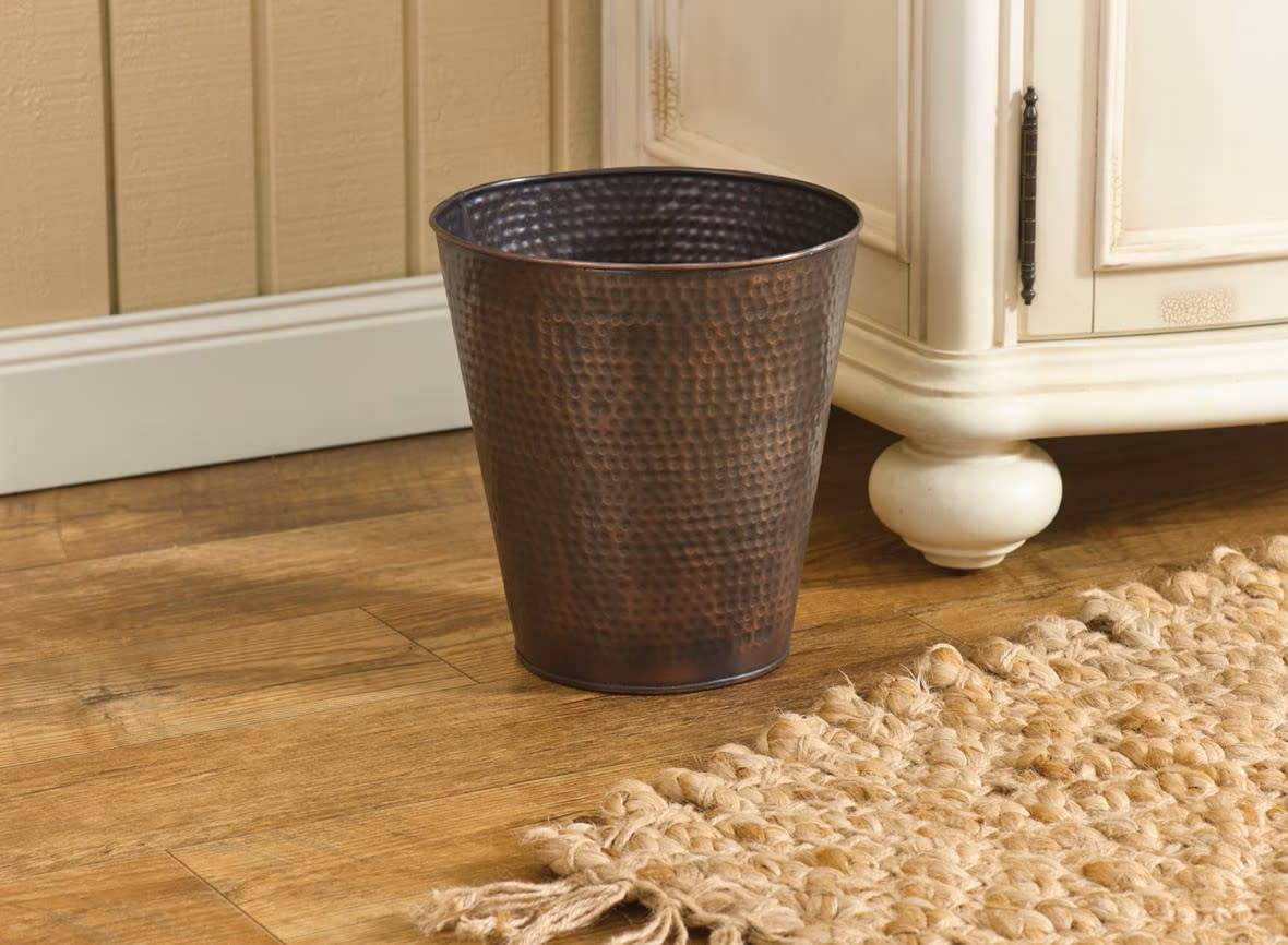 Park Design Hammered Copper Finish Wastebasket