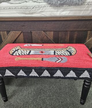 Park Design Wilderness Canoe Hooked Bench 32Wx16Dx16H