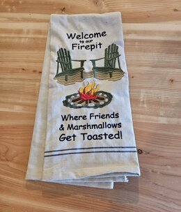 Park Design Welcome to Our Firepit Dishtowel