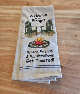Park Design Welcome to Our Firepit Dishtowel