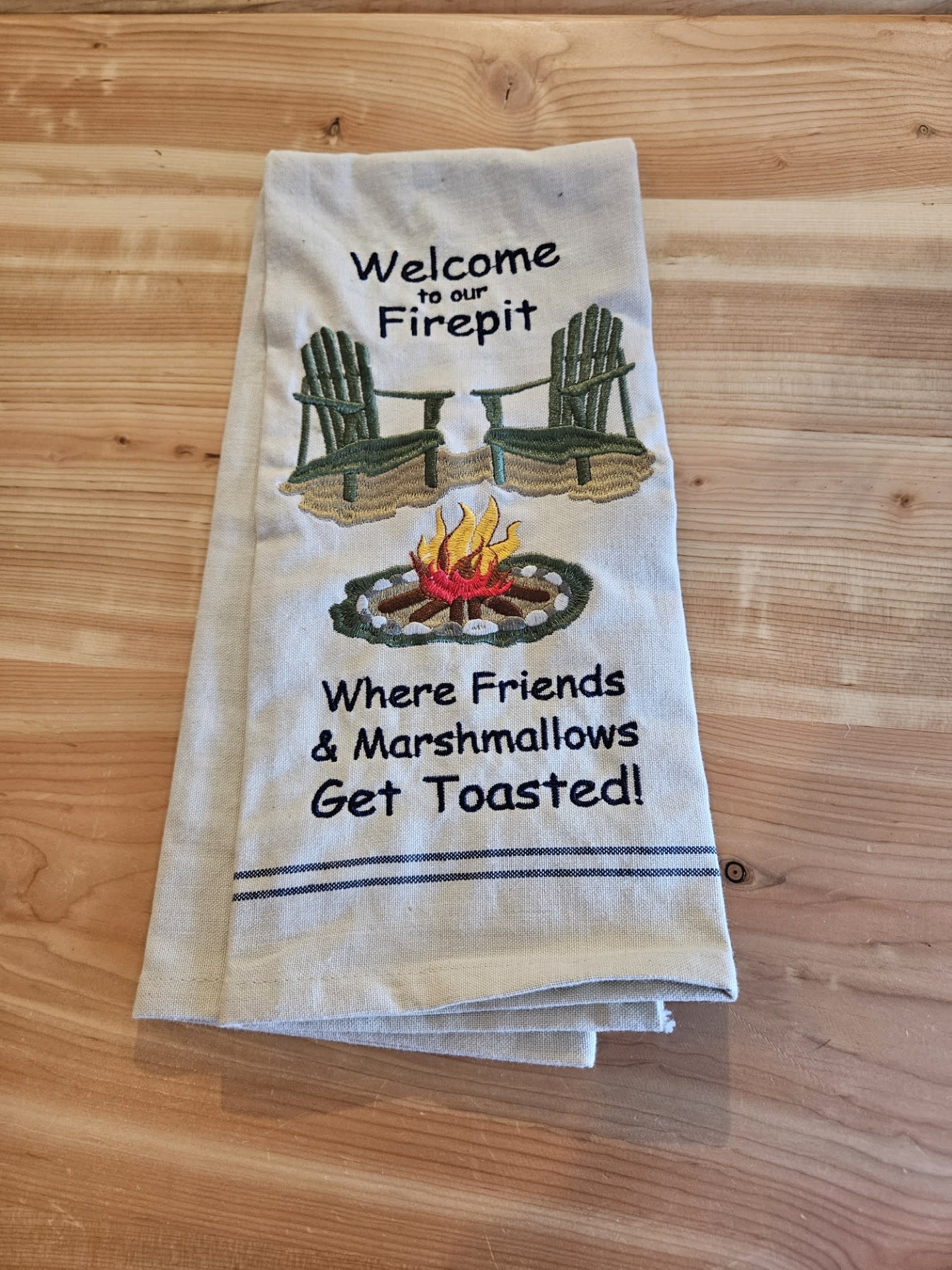 Park Design Welcome to Our Firepit Dishtowel