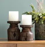Crestview Barn Post Candleholders Set of 2