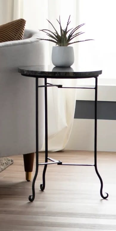 Crestview Pennington Petrified Wood Accent Table 16Dx24H