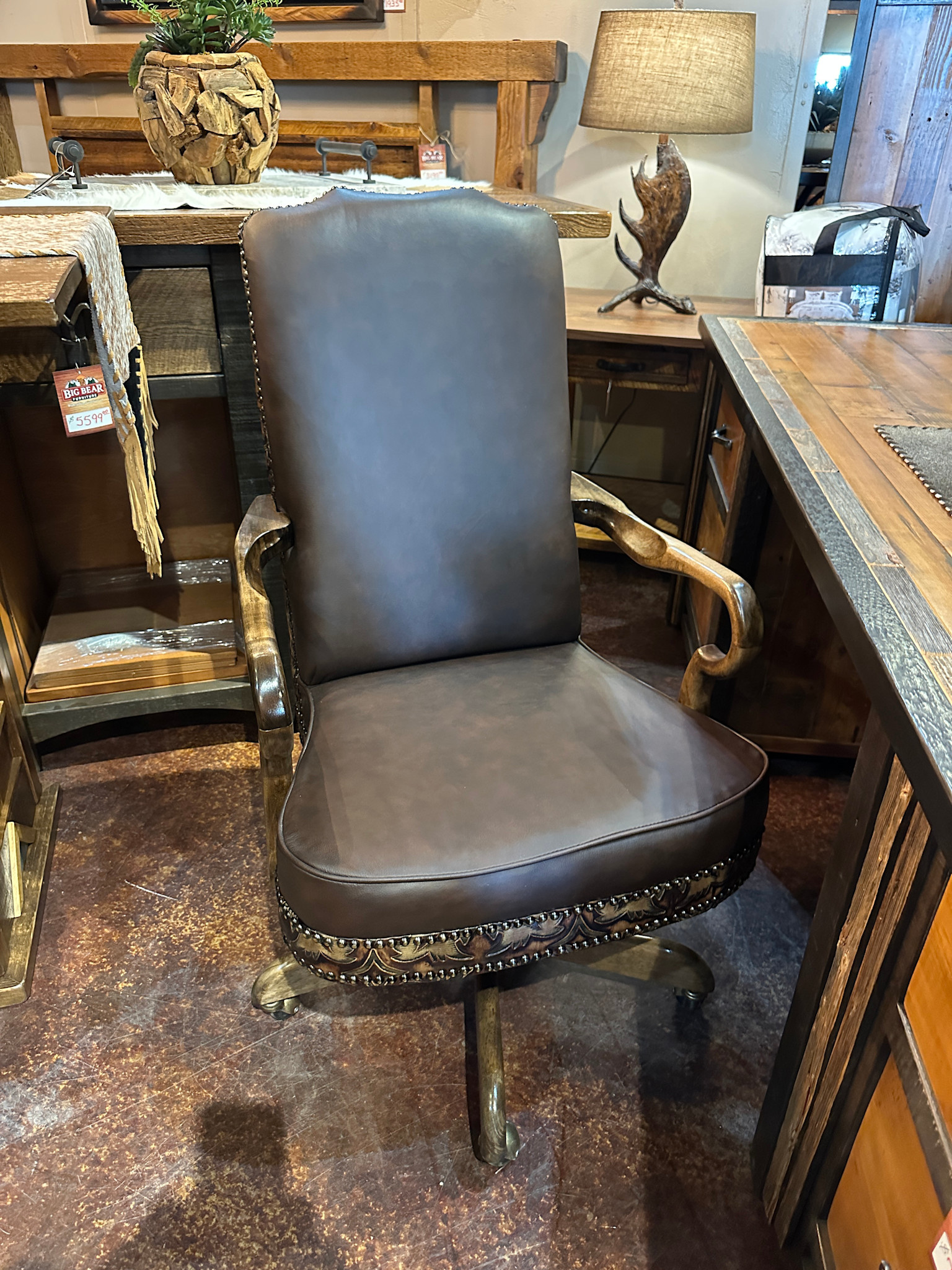 MCE Industries Leather Upholstered Office Chair (MCE)