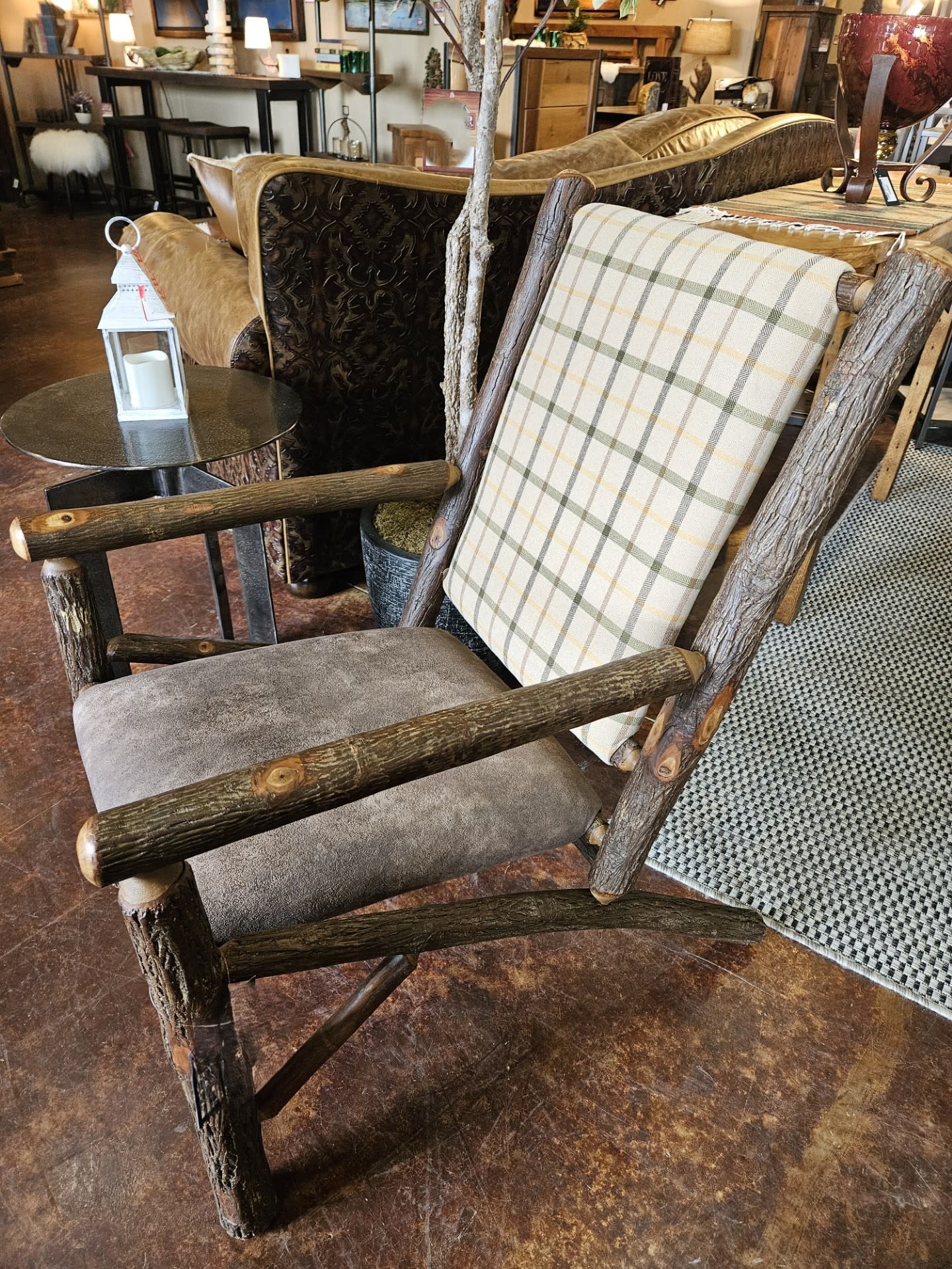 Old Hickory Leanback Chair 24Wx35Dx40H
