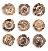 Omnia Corkscrew Wood Wall Decor 14Dia x 5D