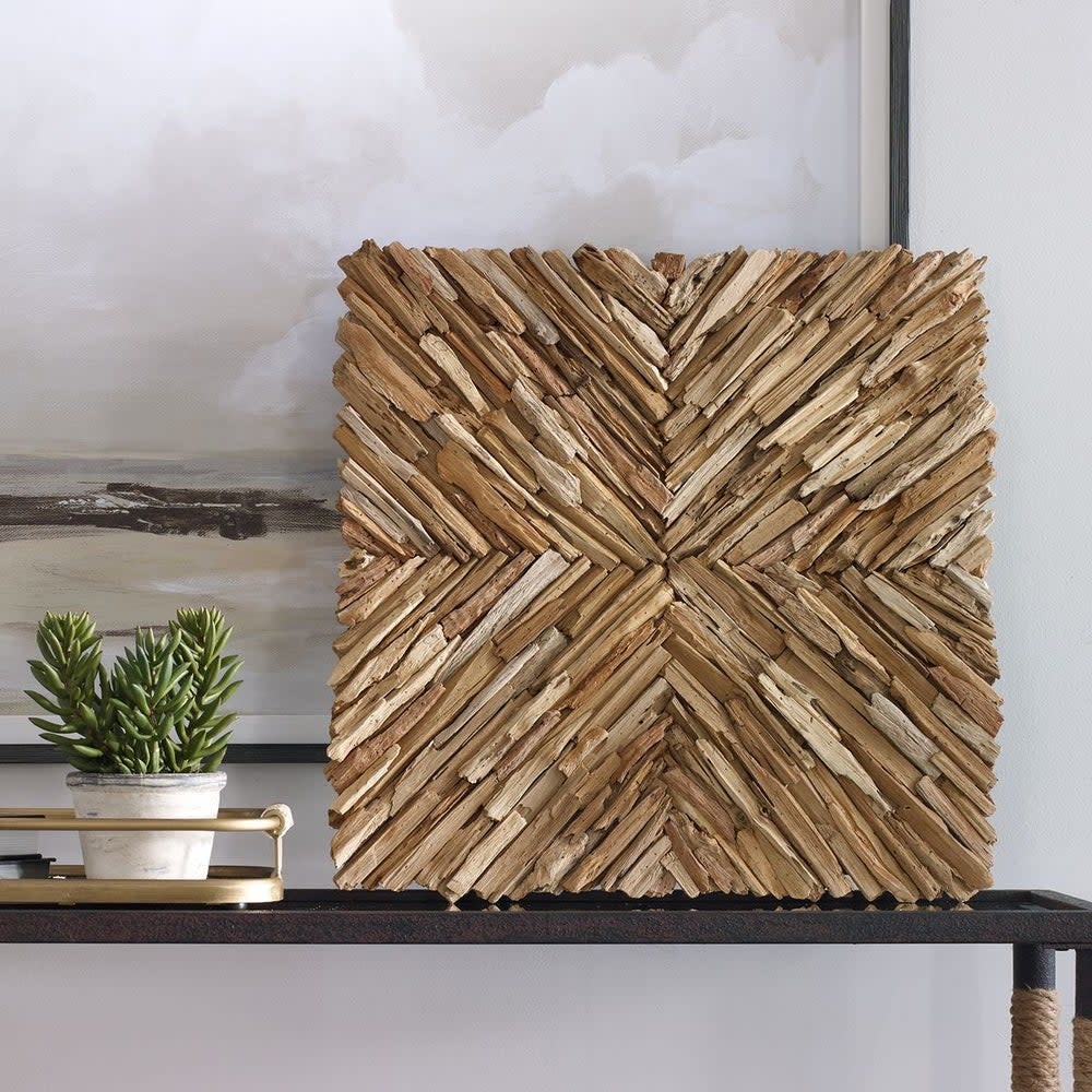 Uttermost Outland Wood Wall Decor 24x24x3