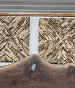 Uttermost Outland Wood Wall Decor 24x24x3
