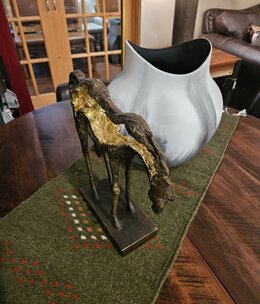 Uttermost Openly Grazing Horse Sculpture 13x13x4D